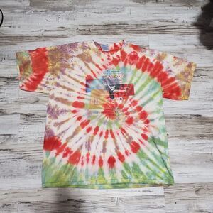 1999 Revlon Run Walk For Women Tye Dye Adult Shirt Size Large Spiral Hand Dyed